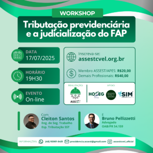Workshop: Tributação previdenciária e a judicialização do FAP