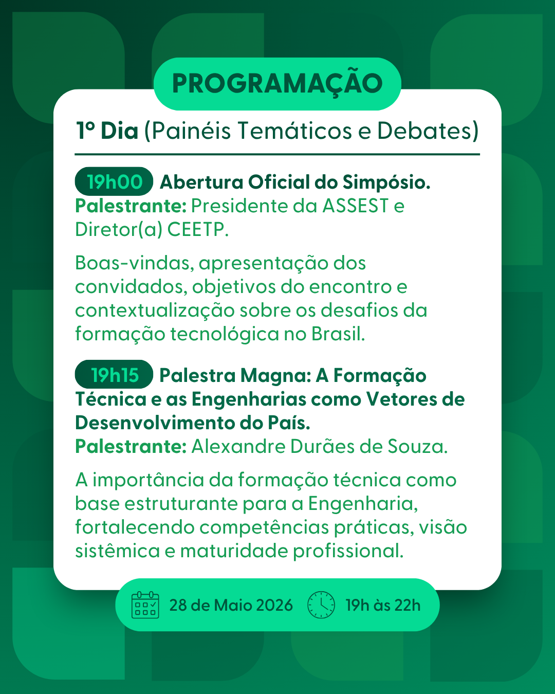 Simpósio: A Arte de Ensinar e Aprender para Prevenir e Salvar Vidas Educação Continuada e o Futuro das Engenharias - Imagem 2